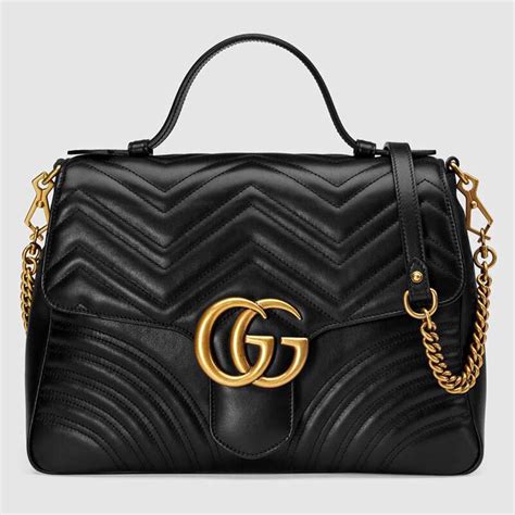 black gucci bag women|Gucci marmont medium black.